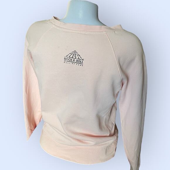 Rock & Roll Hall of Fame Cleveland Champion Barely Pink Womens Sweatshirt S 2 4 - Picture 7 of 14